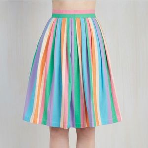 3x ModCloth Aspiration Creation Skirt Rainbow